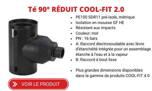 Té 90° réduit cool-fit 2.0